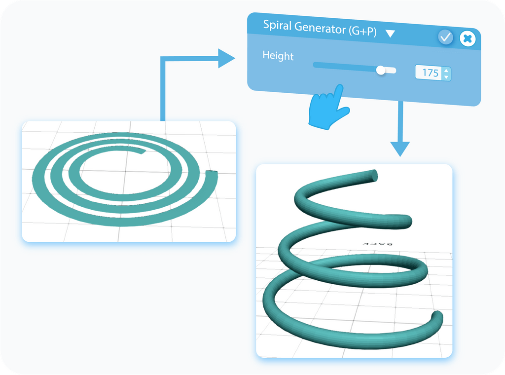 Customizing the Height for Spiral Generator with slider or text-box